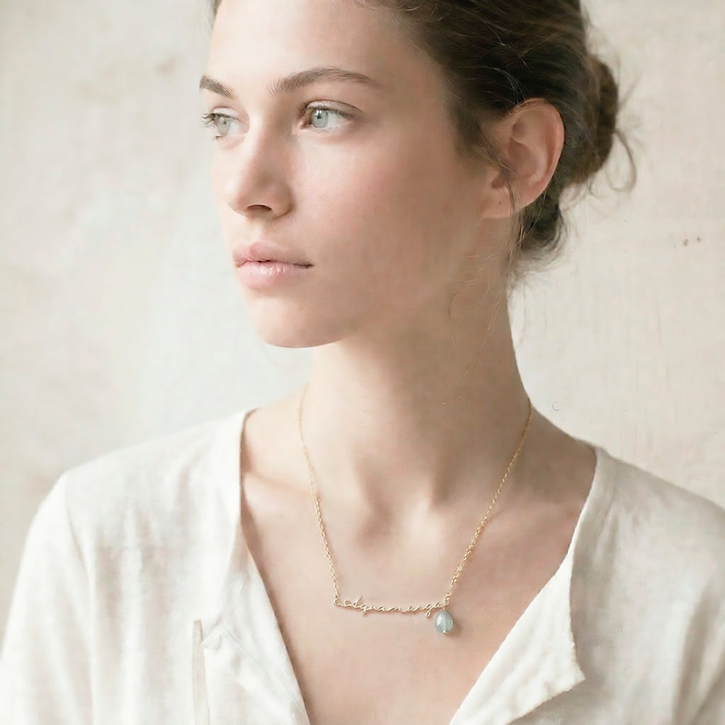 COLLAR AGUAMARGA