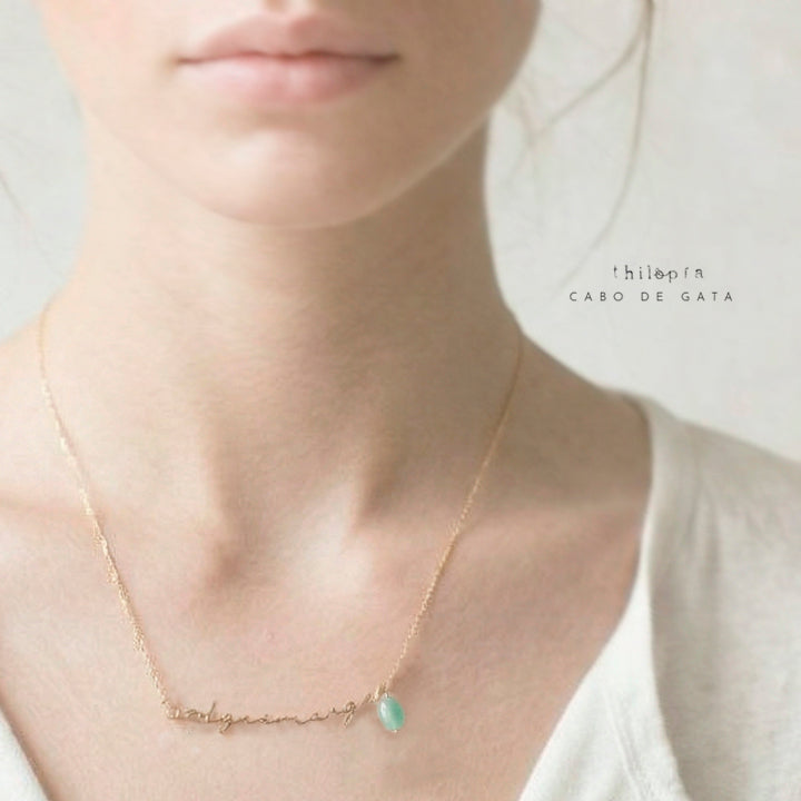 COLLAR AGUAMARGA