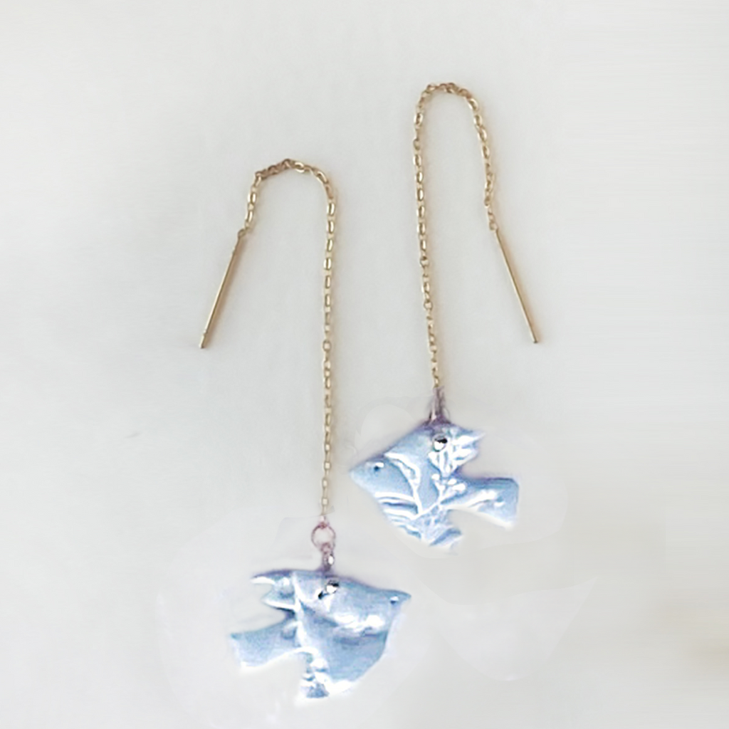 PENDIENTES PÍA azul