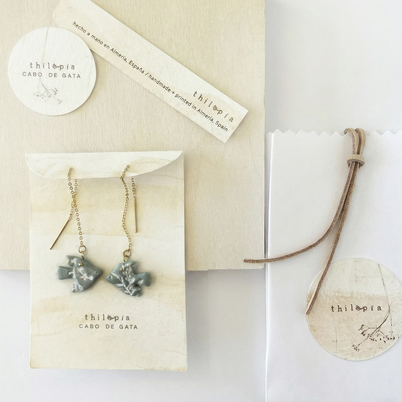 PENDIENTES PÍA azul