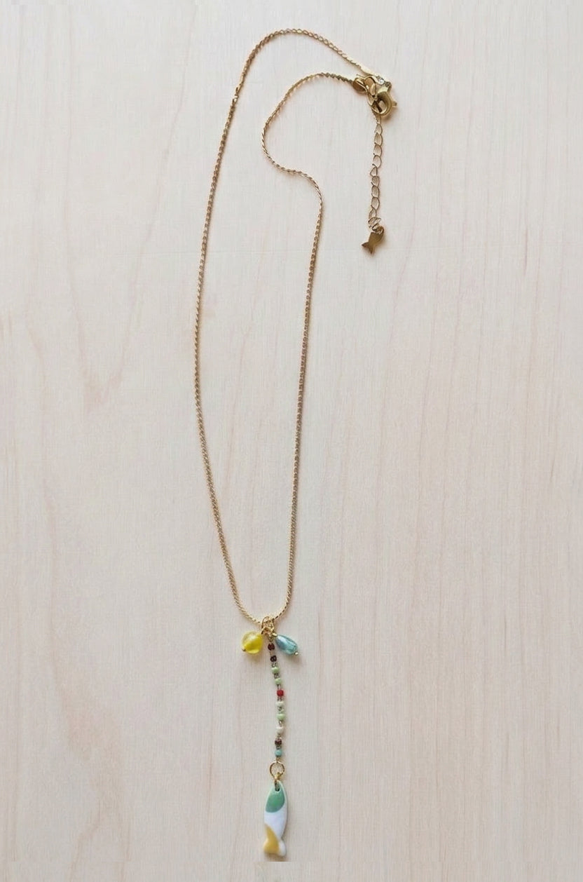 COLLAR MEL confetti artesanal