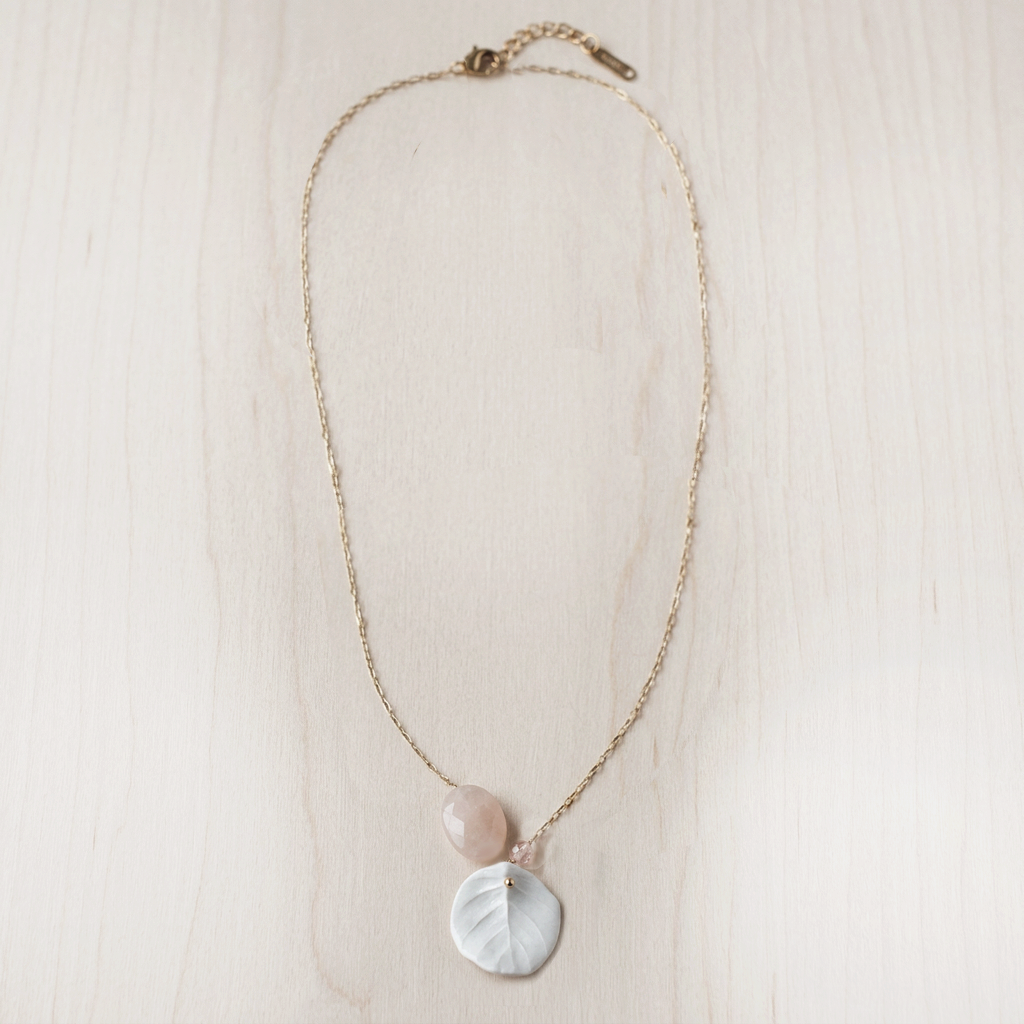COLLAR ELISA cuarzo rosa