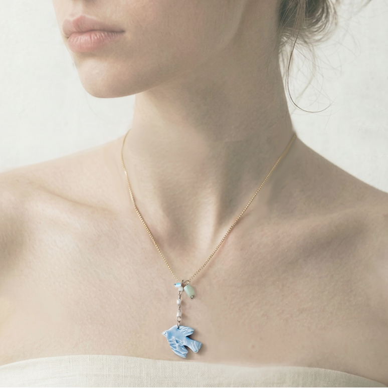 COLLAR PÍA azul