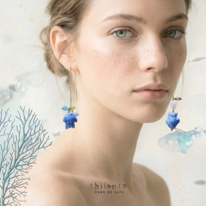 PENDIENTES LEAH azul