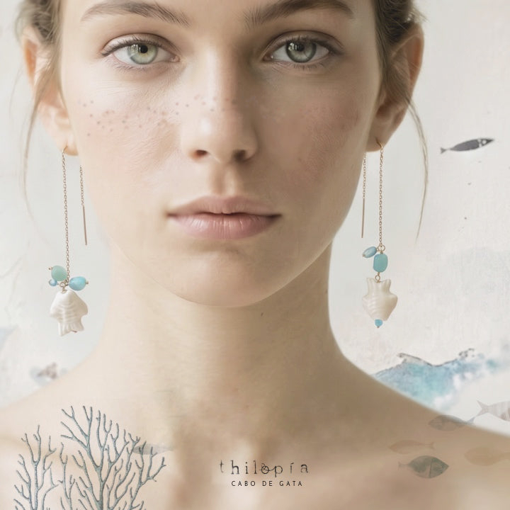 PENDIENTES LEAH blanco